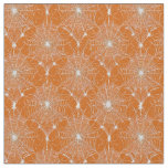 Silver Spiderweb Lace On Orange Fabric