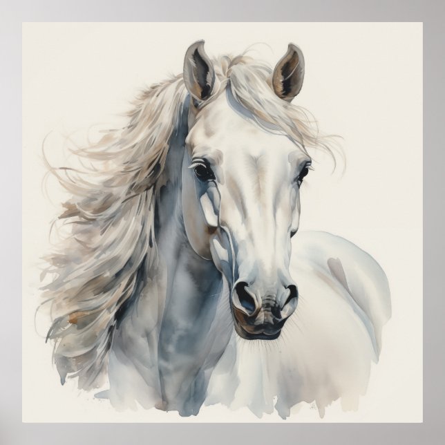 Silver Spirit Animal Horse Poster (Front)