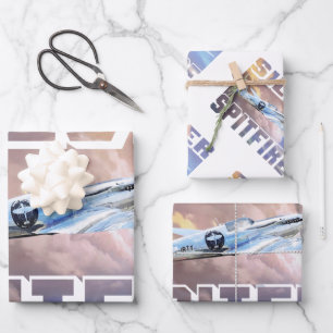 Silver Spitfire Wrapping Paper Sheets