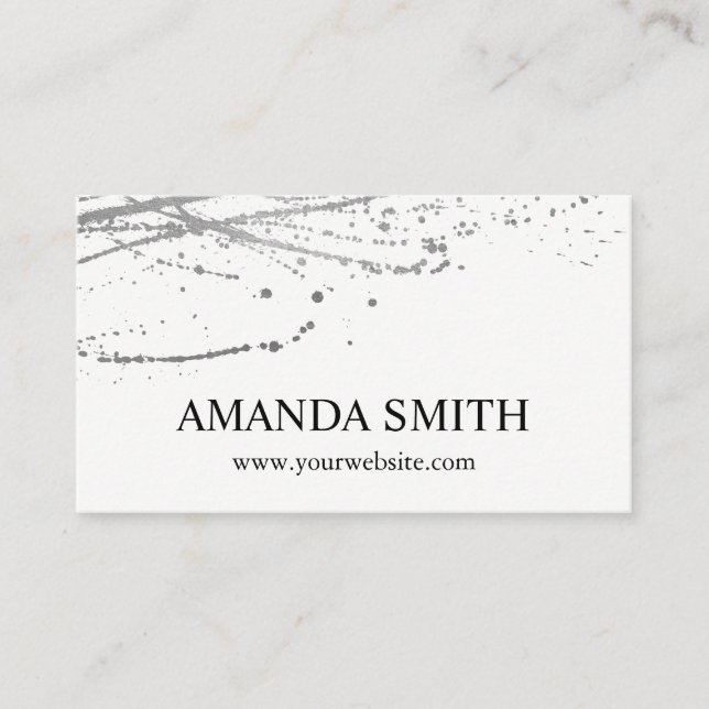 Silver Splatter Business Card (Front)