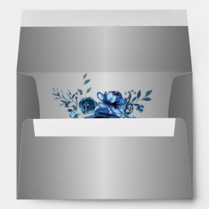 Silver Splendor Wedding Envelopes
