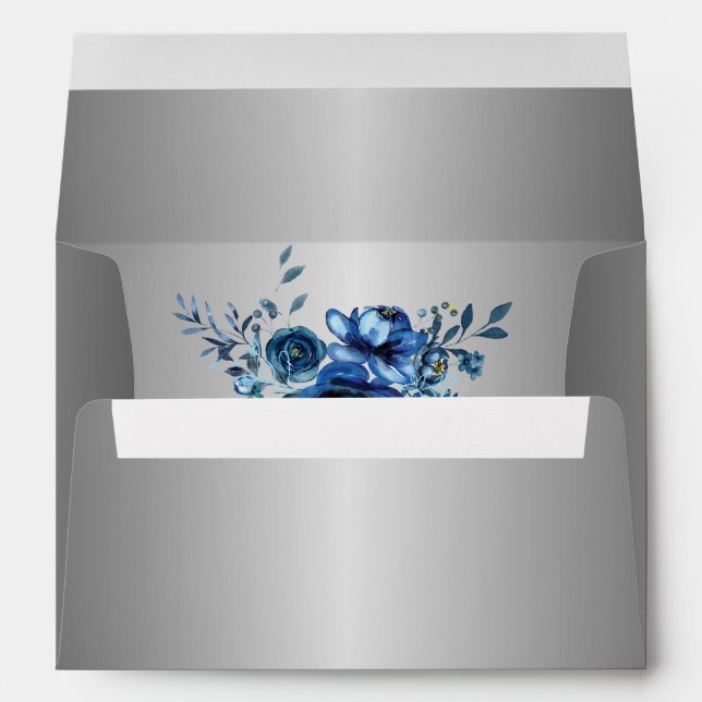 Silver Splendor Wedding Envelopes (Back (Bottom))