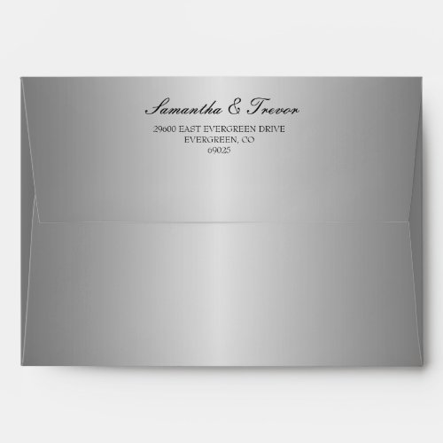 Silver Splendor Wedding Envelopes