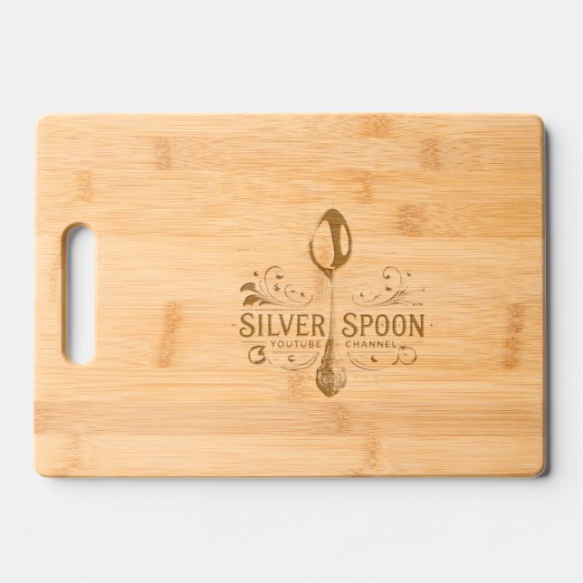 Silver Spoon Engraved Cutting Board (Front)