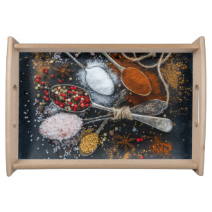 Silver Spoons & Spices Serving Tray