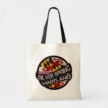 Silver Spring Maryland Flag Grunge Tote Bag by ArtisticAttitude at Zazzle