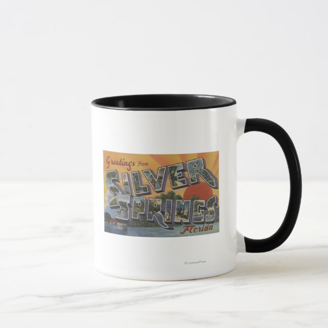 Silver Springs, Florida - Large Letter Scenes 2 Mug (Right)