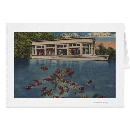 Silver Springs, Florida - View of Riverboat & Cards (Front Horizontal)