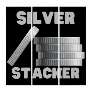 Silver Stacker Silver Squeeze Coin Canvas Wall Art