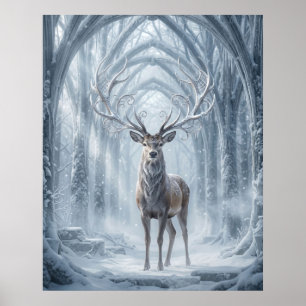 Silver Stag Cathedral Poster