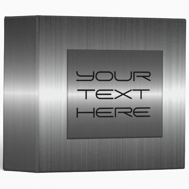 Silver Stainless Steel Metal 2 Binder (Front/Spine)
