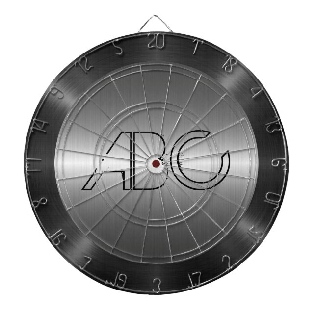 Silver Stainless Steel Metal 2 Dartboard With Darts (Front)