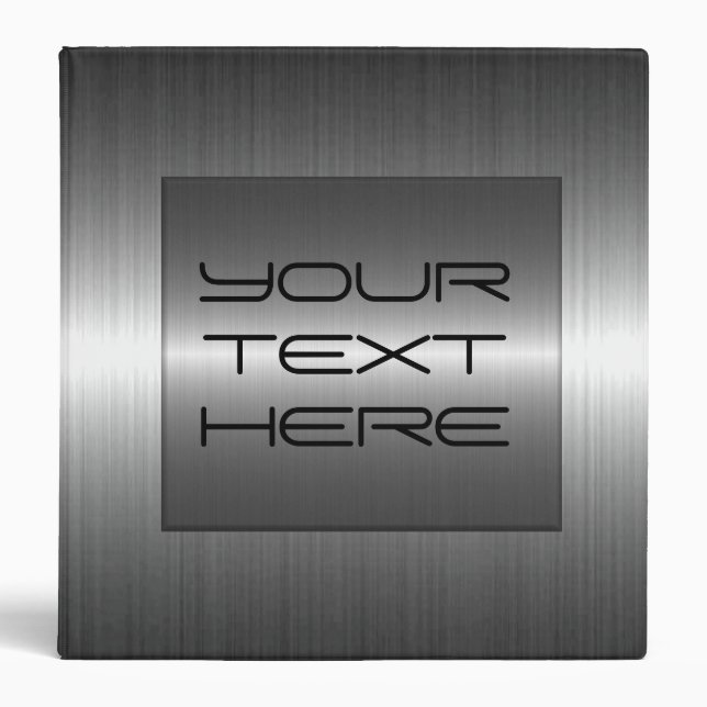 Silver Stainless Steel Metal Binder (Front)