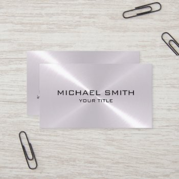 Silver Stainless Steel Metal Business Card by NhanNgo at Zazzle