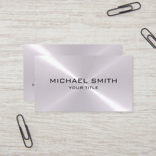 Silver Stainless Steel Metal Business Card