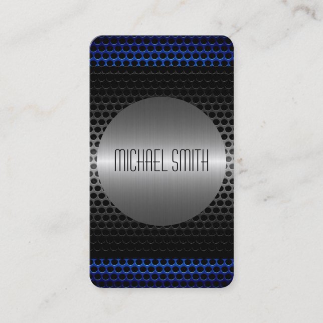 Silver Stainless Steel Metal Business Card (Front)