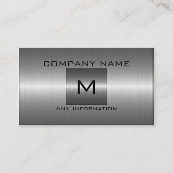 Silver Stainless Steel Metal Business Card by NhanNgo at Zazzle