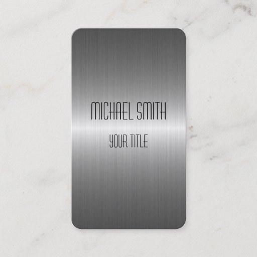 Customizable Silver Stainless Steel Metal Business Cards