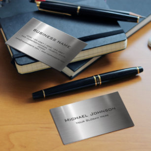 Silver Stainless Steel Metal Business Card