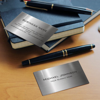 Silver Stainless Steel Metal Business Card