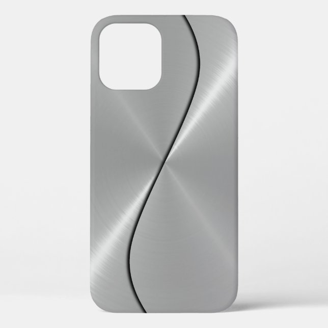Silver Stainless Steel Metal Case-Mate iPhone Case (Back)