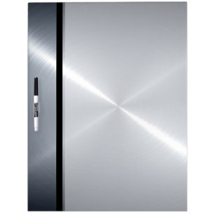 Silver Stainless Steel Metal Dry-Erase Board
