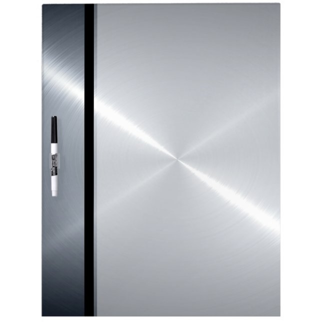 Silver Stainless Steel Metal Dry-Erase Board (Front)