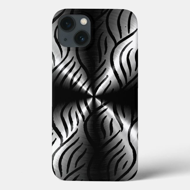 Silver Stainless Steel Metal Elements Case-Mate iPhone Case (Back)