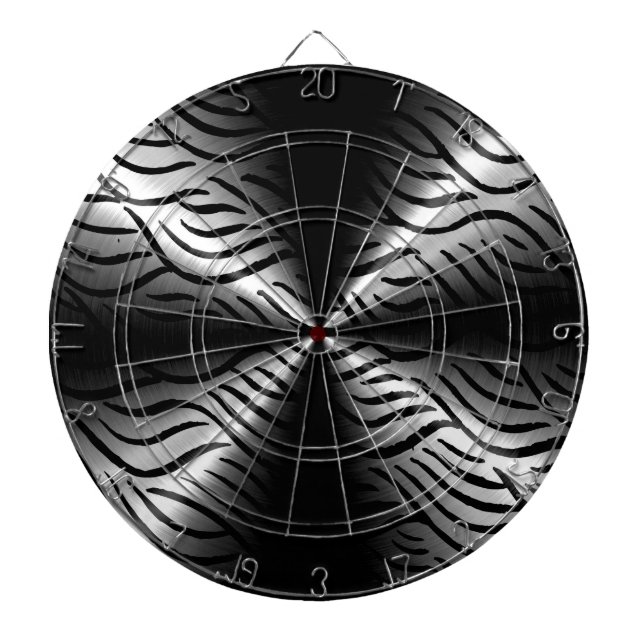 Silver Stainless Steel Metal Elements Dartboard (Front)