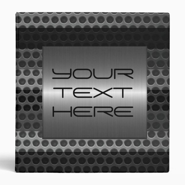 Silver Stainless Steel Metal Hole 3 Ring Binder (Front)