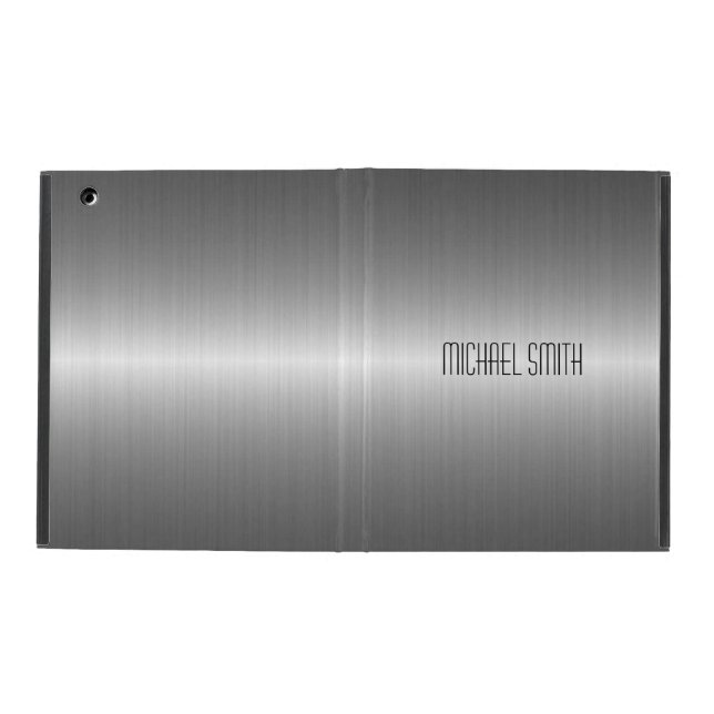 Silver Stainless Steel Metal iPad Case (Outside)