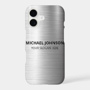 Silver Stainless Steel Metal iPhone 17 Case