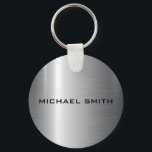 Silver Stainless Steel Metal Keychain<br><div class="desc">Silver Stainless Steel Metal</div>