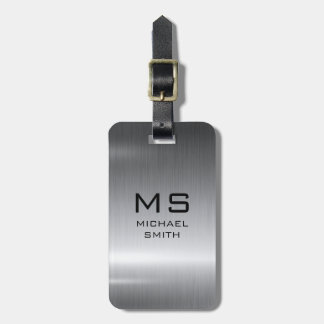 Silver Stainless Steel Metal Luggage Tag