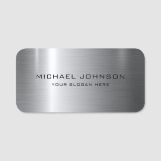 Silver Stainless Steel Metal Name Tag