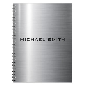 Silver Stainless Steel Metal Notebook
