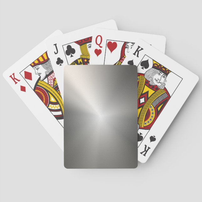 Silver Stainless Steel Metal Poker Cards (Back)