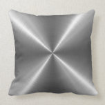 Silver Stainless Steel Metal Throw Pillow<br><div class="desc">Silver Stainless Steel Metal. Design is available on other products.</div>