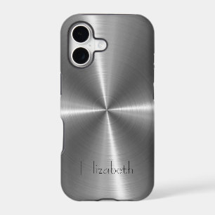 Silver Stainless Steel Print iPhone 17 Case