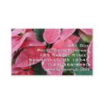 Silver Star Marble Poinsettias Pink Holiday Floral Business Card