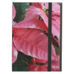 Silver Star Marble Poinsettias Pink Holiday Floral Case For iPad Air