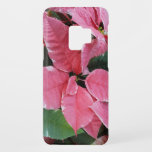 Silver Star Marble Poinsettias Pink Holiday Floral Case-Mate Samsung Galaxy S9 Case