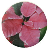 Silver Star Marble Poinsettias Pink Holiday Floral Chocolate Covered Oreo (Front)