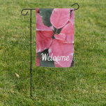 Silver Star Marble Poinsettias Pink Holiday Floral Garden Flag