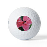 Silver Star Marble Poinsettias Pink Holiday Floral Golf Balls