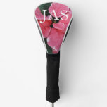 Silver Star Marble Poinsettias Pink Holiday Floral Golf Head Cover
