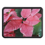 Silver Star Marble Poinsettias Pink Holiday Floral Hitch Cover