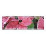 Silver Star Marble Poinsettias Pink Holiday Floral Ruler