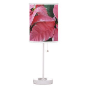 Silver Star Marble Poinsettias Pink Holiday Floral Table Lamp (Left)
