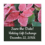 Silver Star Marble Poinsettias Pink Save the Date